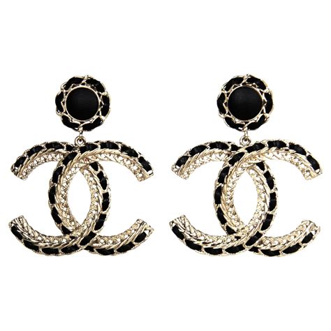 black chanel earings|chanel earrings price list.